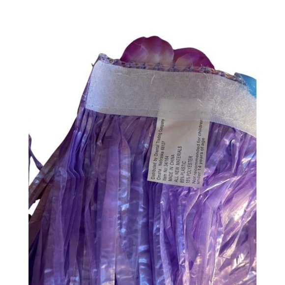 Pair of Adult Costume Plastic flower decorated Hula Skirts w/velcro- 2 Colors, - Picture 8 of 13